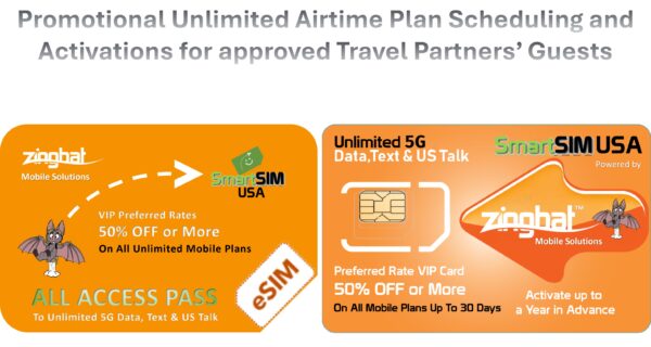 Unlimted Airtime Plan Scheduling and Activations for Authorized Travel Provider's Guests